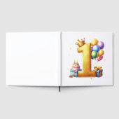 Goldener 1. Geburtstag Gästebuch (Voll)
