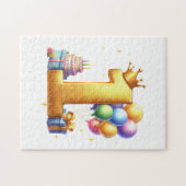 Goldener 1. Geburtstag Puzzle (Horizontal)