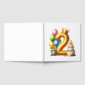 Goldener 2. Geburtstag Gästebuch (Voll)