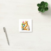 Goldener 2. Geburtstag Post-it Klebezettel (Büro)