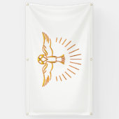 Goldener 3-D Blick-Aufstieg des Heiliger Geist Banner (Vertikal)