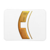 Goldener "3-D"-Priester/Monsterkollar Magnet (Horizontal)