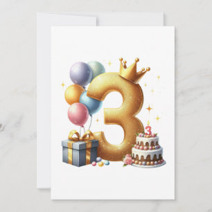 Goldener 3. Geburtstag Ankündigung