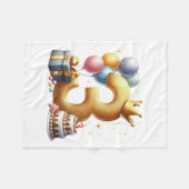 Goldener 3. Geburtstag Fleecedecke (Vorderseite (Horizontal))