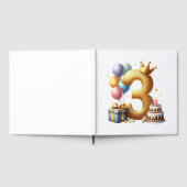 Goldener 3. Geburtstag Gästebuch (Voll)