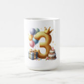 Goldener 3. Geburtstag Kaffeetasse (Mittel)