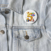 Goldener 5. Geburtstag Button (Beispiel)