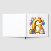 Goldener 6. Geburtstag Gästebuch (Voll)
