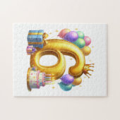 Goldener 6. Geburtstag Puzzle (Horizontal)