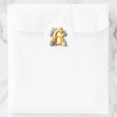 Goldener 6. Geburtstag Runder Aufkleber (Tasche)
