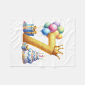 Goldener 7. Geburtstag Fleecedecke (Vorderseite (Horizontal))