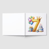 Goldener 7. Geburtstag Gästebuch (Voll)