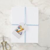 Goldener 7. Geburtstag Geschenkanhänger (Mit Garn)