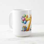 Goldener 7. Geburtstag Kaffeetasse (Vorderseite Links)