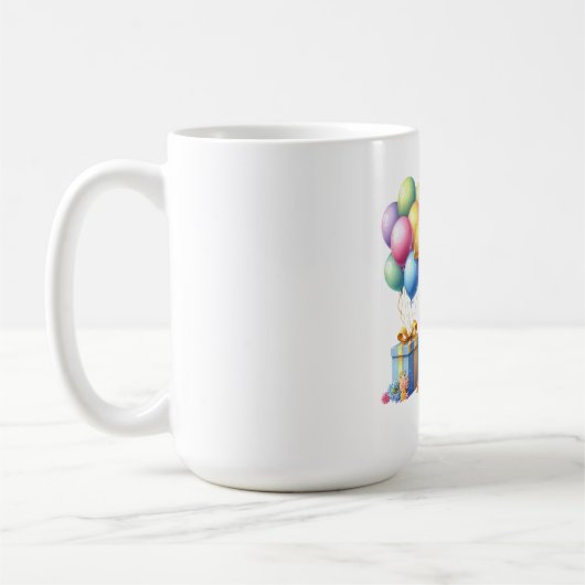 Goldener 7. Geburtstag Kaffeetasse (Links)
