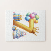 Goldener 7. Geburtstag Puzzle (Horizontal)