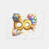 Goldener 8. Geburtstag Fleecedecke (Vorderseite (Horizontal))