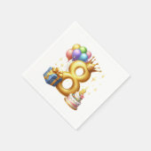 Goldener 8. Geburtstag Serviette (Ecke)