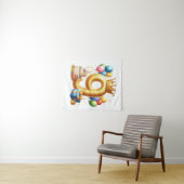 Goldener 9. Geburtstag Wandteppich (Beispiel (Horizontal))