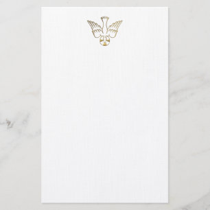 Goldener Abfall des Heiliger Geist Symbols Briefpapier