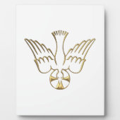 Goldener Abstieg des Heiligen Geistes-Symbols Fotoplatte (Vorderseite)