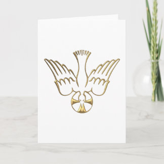 Goldener Abstieg des Heiligen Geistes-Symbols Karte