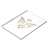 Goldener Abstieg des Heiligen Geistes-Symbols Notizblock (Linke Seite)