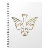 Goldener Abstieg des Heiligen Geistes-Symbols Notizblock (Vorderseite)