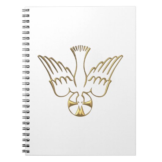 Goldener Abstieg des Heiligen Geistes-Symbols Notizblock (Vorderseite)