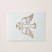 Goldener Abstieg des Heiligen Geistes-Symbols Puzzle (Horizontal)