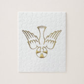 Goldener Abstieg des Heiligen Geistes-Symbols Puzzle (Vertikal)