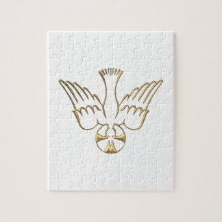 Goldener Abstieg des Heiligen Geistes-Symbols Puzzle