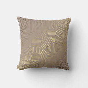 Goldener abstrakter, eleganter Vintager Hintergrun Kissen