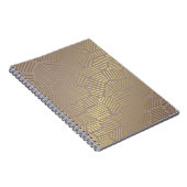 Goldener abstrakter, eleganter Vintager Hintergrun Notizblock (Rechte Seite)