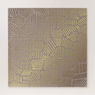 Goldener abstrakter, eleganter Vintager Hintergrun Puzzle