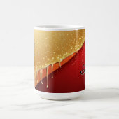 Goldener abstrakter Luxushintergrund Kaffeetasse (Mittel)