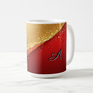 Goldener abstrakter Luxushintergrund Kaffeetasse