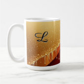 Goldener abstrakter Luxushintergrund Kaffeetasse (Links)