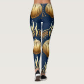 goldener abstrakter Vektor Leggings (Rückseite)