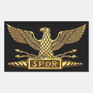 Goldener Adler der Römischen Republik Rechteckiger Aufkleber