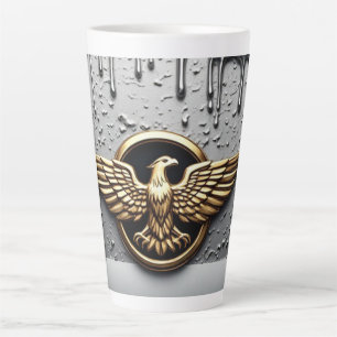 Goldener Adler-Emblem mit ausgebreiteten Flügeln Milchtasse
