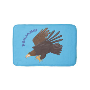 Goldener Adler, lustige Cartoon-Illustration Badematte