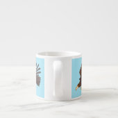 Goldener Adler, lustige Cartoon-Illustration Espressotasse (Rückseite)