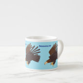 Goldener Adler, lustige Cartoon-Illustration Espressotasse (Vorderseite Rechts)