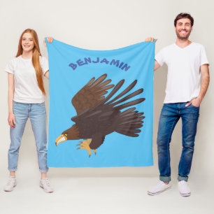 Goldener Adler, lustige Cartoon-Illustration Fleecedecke