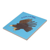 Goldener Adler, lustige Cartoon-Illustration Fliese (Seite)