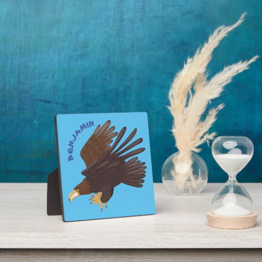 Goldener Adler, lustige Cartoon-Illustration Fotoplatte (InSitu)