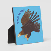 Goldener Adler, lustige Cartoon-Illustration Fotoplatte (Vorderseite)