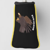 Goldener Adler, lustige Cartoon-Illustration Golf Headcover (Rotieren 90)