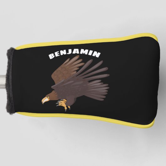 Goldener Adler, lustige Cartoon-Illustration Golf Headcover (Vorderseite)